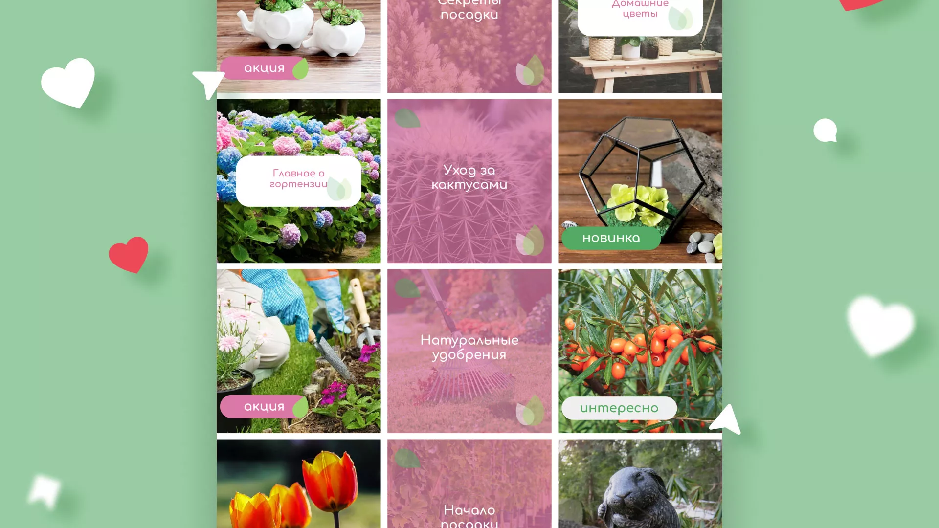 Разработка оформления профиля Instagram для магазина «Floraint» в Ржеве