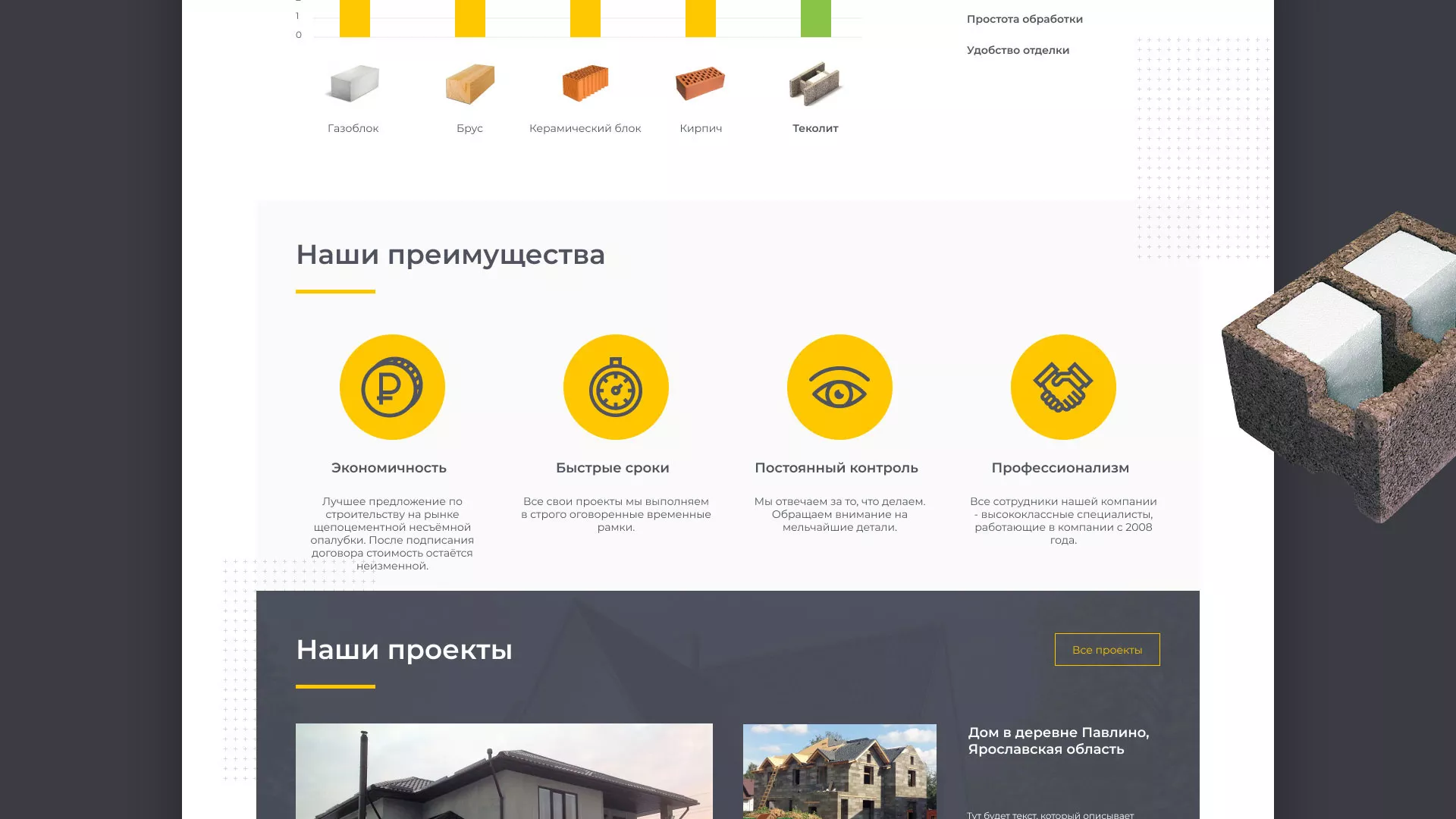 Создание сайта для строительной компании «ЭКОДОМ» в Ржеве